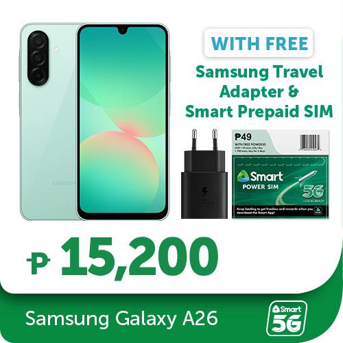 Samsung Galaxy A26 5G Black with Samsung Travel